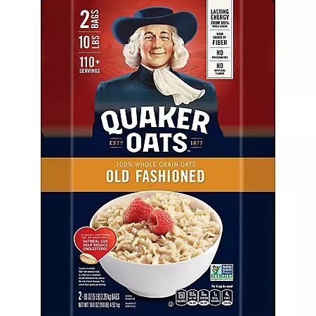 商品QUAKER|Quaker Old Fashioned Oats 160 oz., 2 pk.,价格¥83,第4张图片详细描述