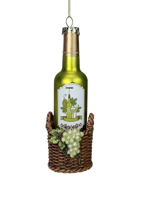 商品Northlight|6.25Inch Green and Brown Hanging Glass Wine Bottle Christmas Ornament,价格¥541,第1张图片