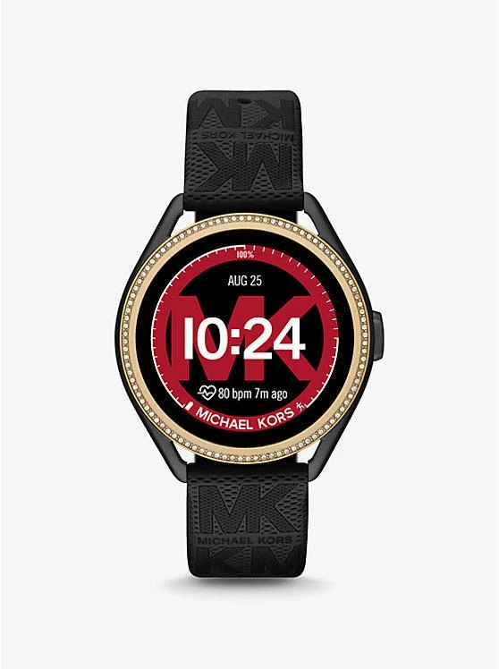 商品Michael Kors|Michael Kors Access Gen 5E MKGO Two-Tone and Logo Rubber Smartwatch,价格¥1688,第4张图片详细描述