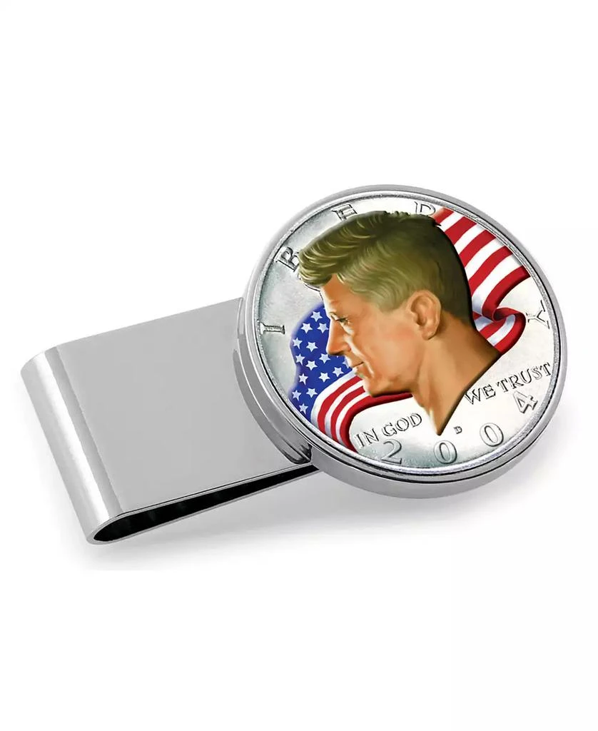 商品American Coin Treasures|Men's JFK Half Dollar Colorized American Flag Coin Money Clip,价格¥298,第1张图片