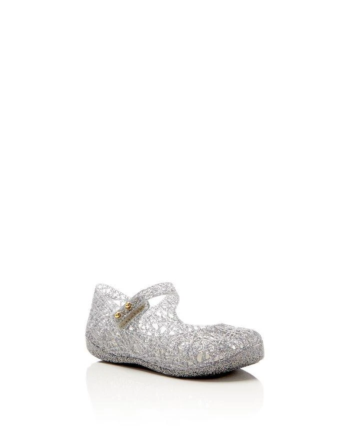 商品Mini Melissa|女孩(幼儿)Girls' Campana Glitter Zig Zag Mary Jane Flats - Walker, Toddler,价格¥186,第1张图片