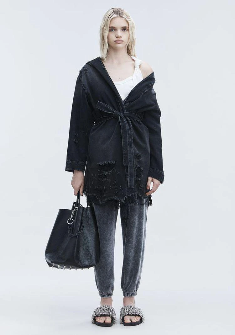 商品Alexander Wang|SHORT DISTRESSED ROBE ,价格¥2093,第1张图片