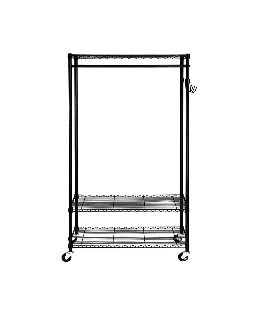 商品Oceanstar|Garment Rack with Adjustable Shelves with Hooks,价格¥1114,第1张图片