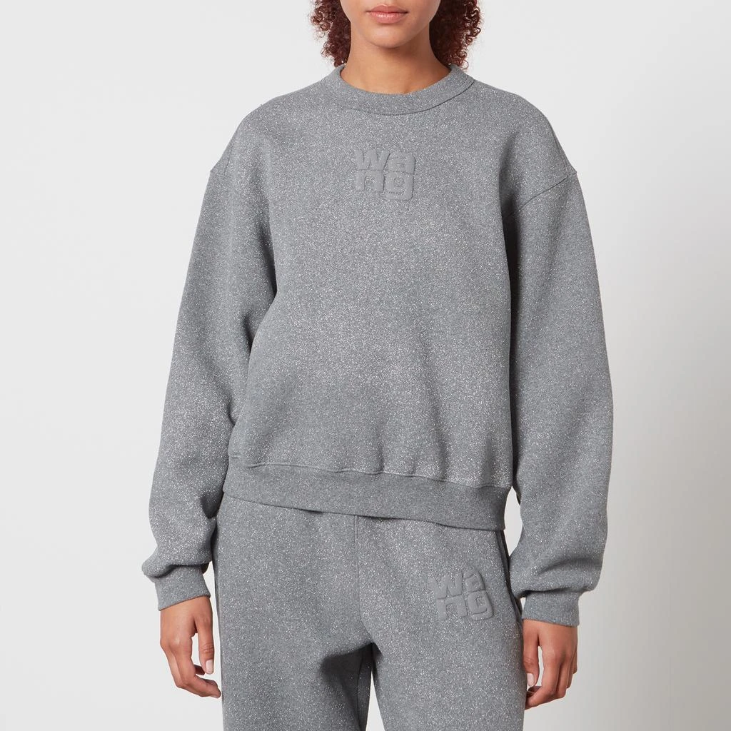 商品Alexander Wang|Alexander Wang Essential Glittered Cotton-Blend Sweatshirt,价格¥1772,第1张图片