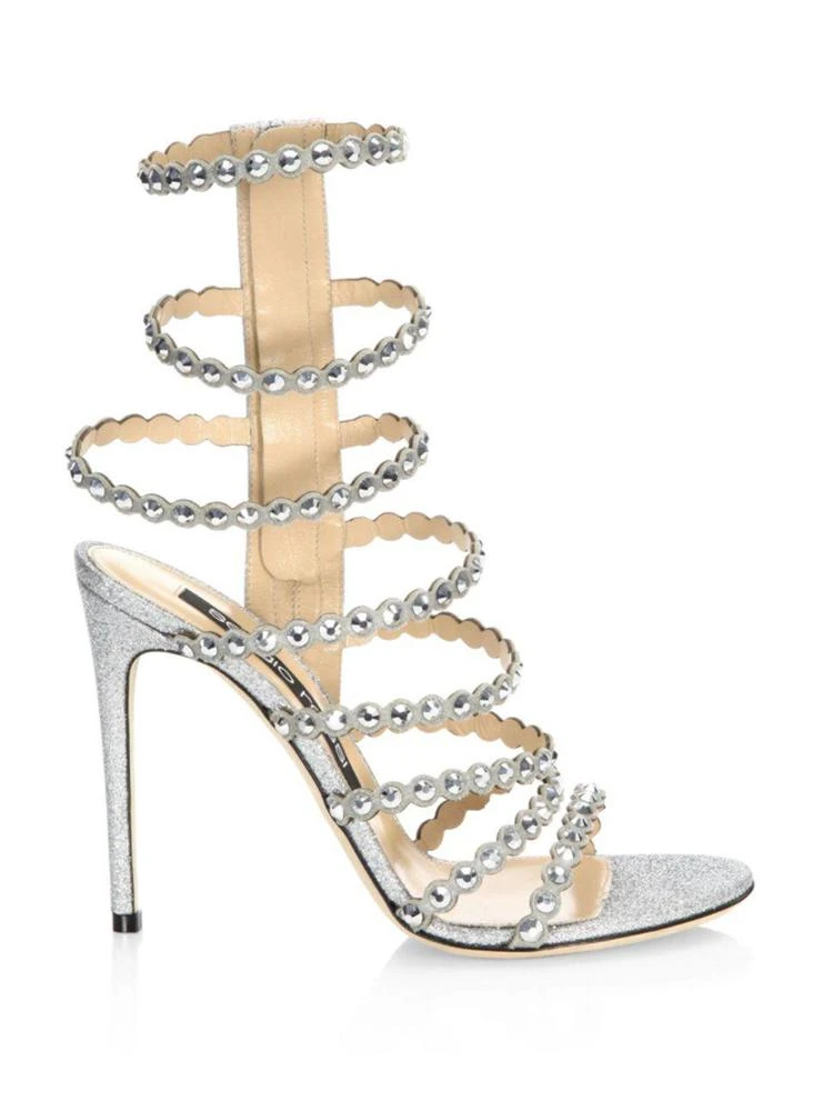 商品Sergio Rossi|Crystal-Embellished Gladiator Sandals,价格¥3448,第5张图片详细描述