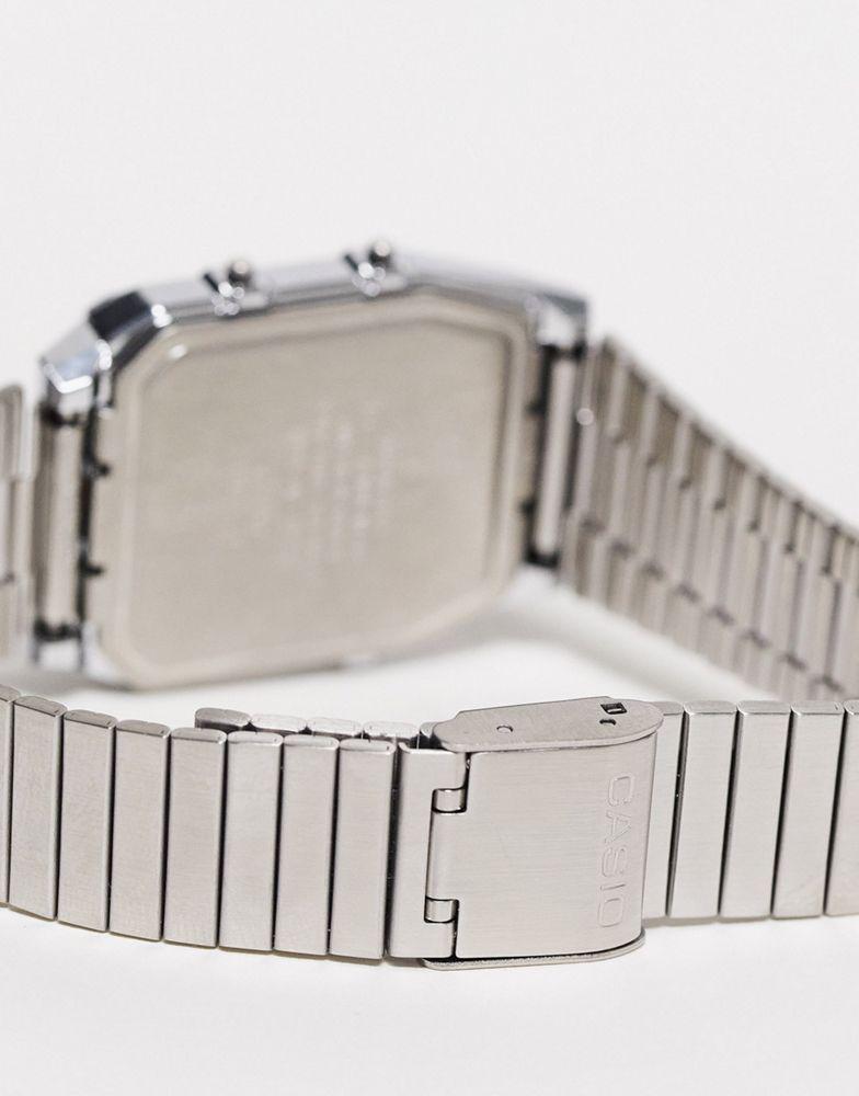商品Casio|Casio vintage style watch with grid face in black Exclusive at ASOS,价格¥396,第5张图片详细描述