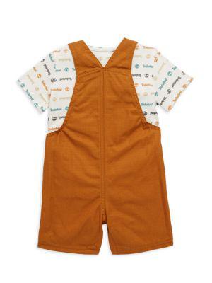 Baby Boy's 2-Piece Logo T-Shirt & Shortall Set商品第2张图片规格展示