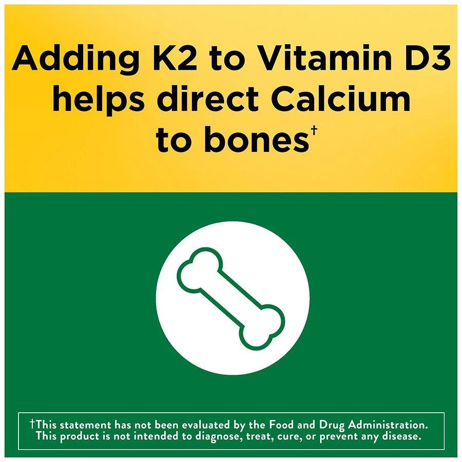 Nature Made Vitamin D3 + K2 Softgels 9