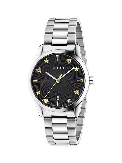 商品Gucci|G-Timeless Stainless Steel Bracelet Watch,价格¥9761,第1张图片