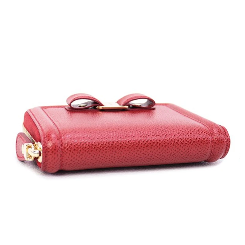 SALVATORE FERRAGAMO 女士红色牛皮拉链零钱包 22-D156-683547 商品