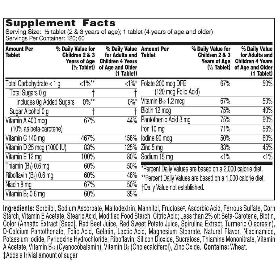 儿童综合维生素嚼片 柑橘口味商品第4张图片规格展示