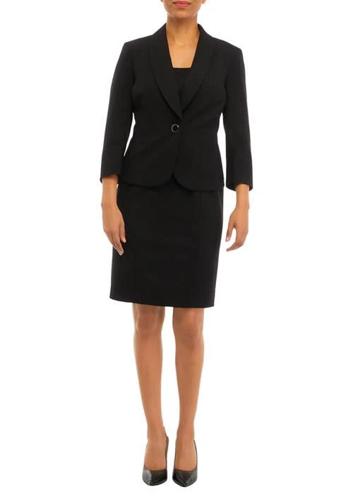 商品Le Suit|Suit Womens Bi Stretch Shawl Collar Jacket And Sheath Dress Set,价格¥1132,第1张图片