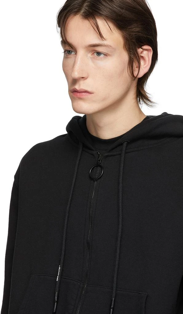 商品Off-White|Black Airport Tape Zip hoodie,价格¥3008,第4张图片详细描述