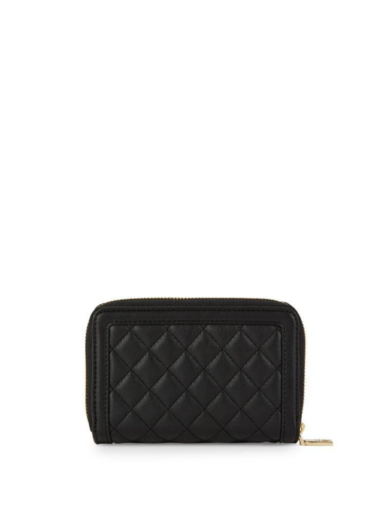商品Moschino|Quilted Faux Leather Zip-Around Wallet,价格¥551,第3张图片详细描述