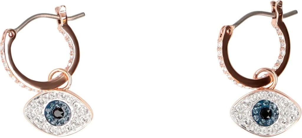 商品Swarovski|Swarovski Evil Eye Pendant Hoop Earrings,价格¥435,第1张图片