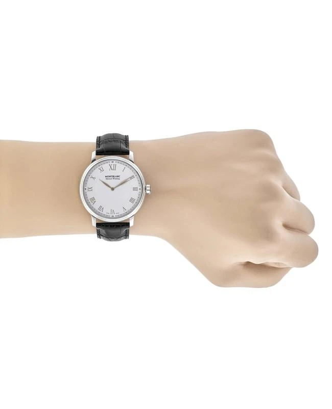 商品MontBlanc|Montblanc Tradition Manual Winding White Dial Leather Strap Men&apos;s Watch 119962,价格¥6810,第4张图片详细描述