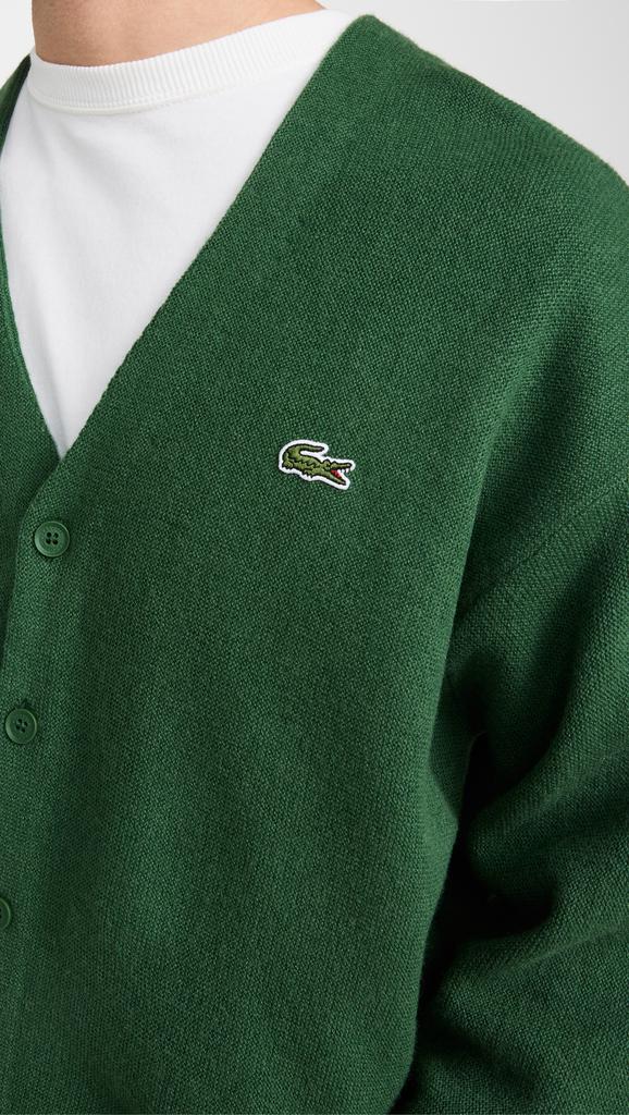 Lacoste Relaxed Fit Tone-on-Tone Buttons Wool Cardigan商品第6张图片规格展示