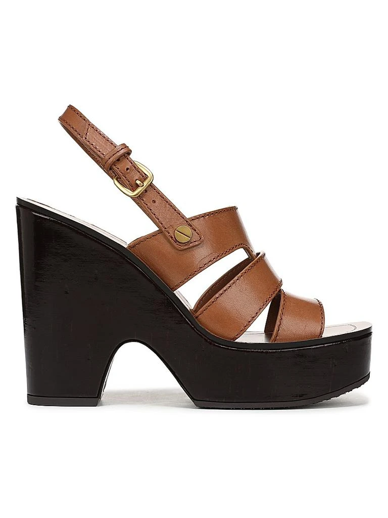 商品VERONICA BEARD|Peony 120MM Leather Platform Sandals,价格¥2059,第1张图片