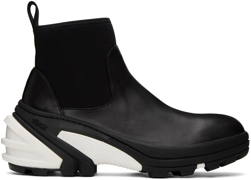 商品1017 ALYX 9SM|Black Leather Mid Chelsea Boots,价格¥5170,第1张图片