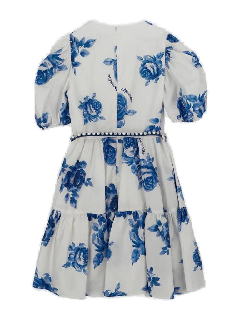商品MONNALISA|Monnalisa Floral Printed Crewneck Dress,价格¥998,第2张图片详细描述