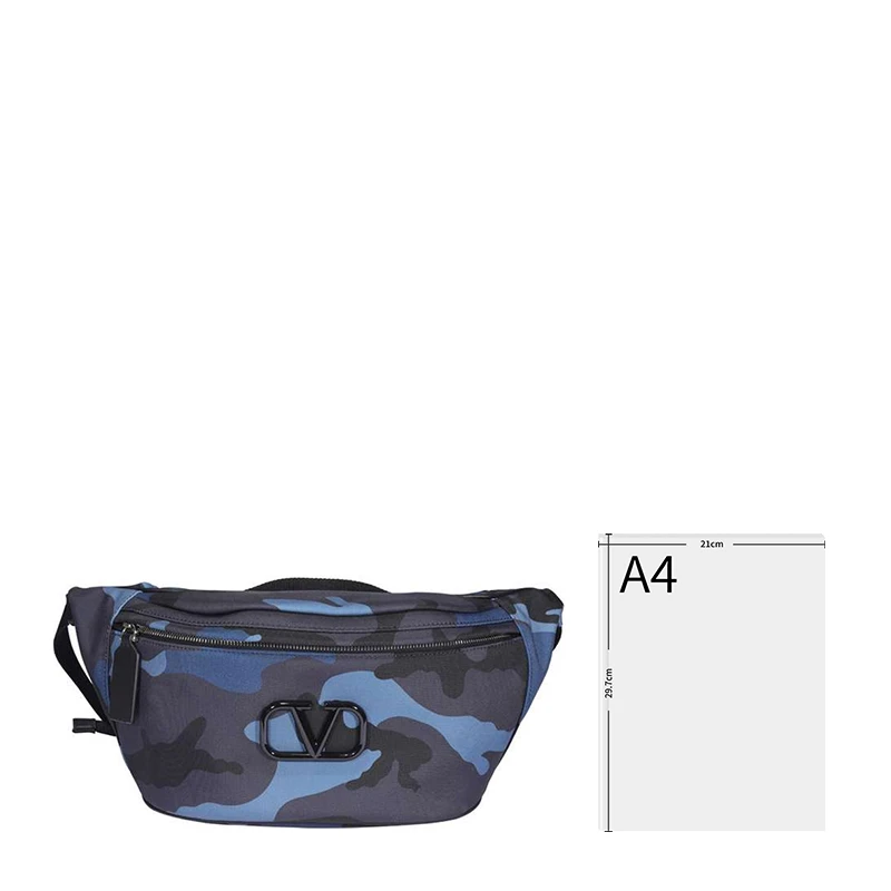 Valentino 华伦天奴 男士蓝色迷彩腰包 TY2B0827-MPR-GS5 商品