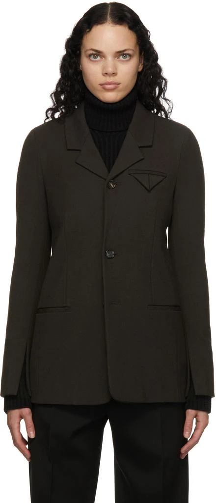 商品Bottega Veneta|Brown Wool Twill Blazer,价格¥18431,第1张图片
