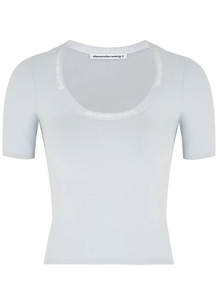 商品Alexander Wang|Blue logo stretch-knit top,价格¥1203,第1张图片