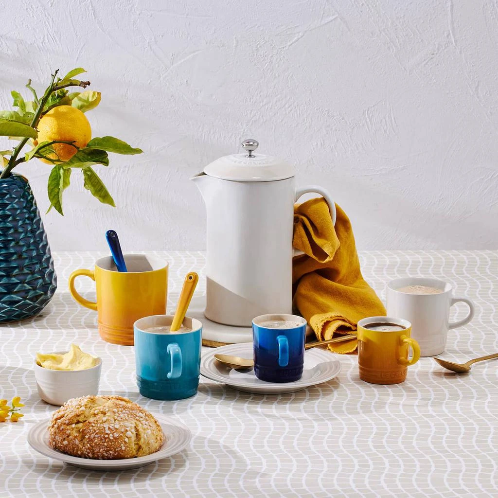 商品Le Creuset|Le Creuset Riviera Collection Cappuccino Mugs - 200ml - Set of 4 - Azure Blue, Teal, Meringue, Nectar,价格¥264,第2张图片详细描述