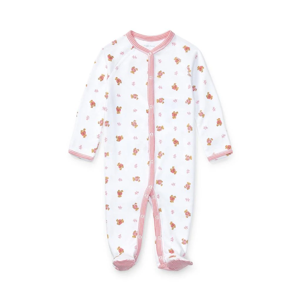 商品Ralph Lauren|Bear-Print Cotton Coverall (Infant),价格¥157,第1张图片