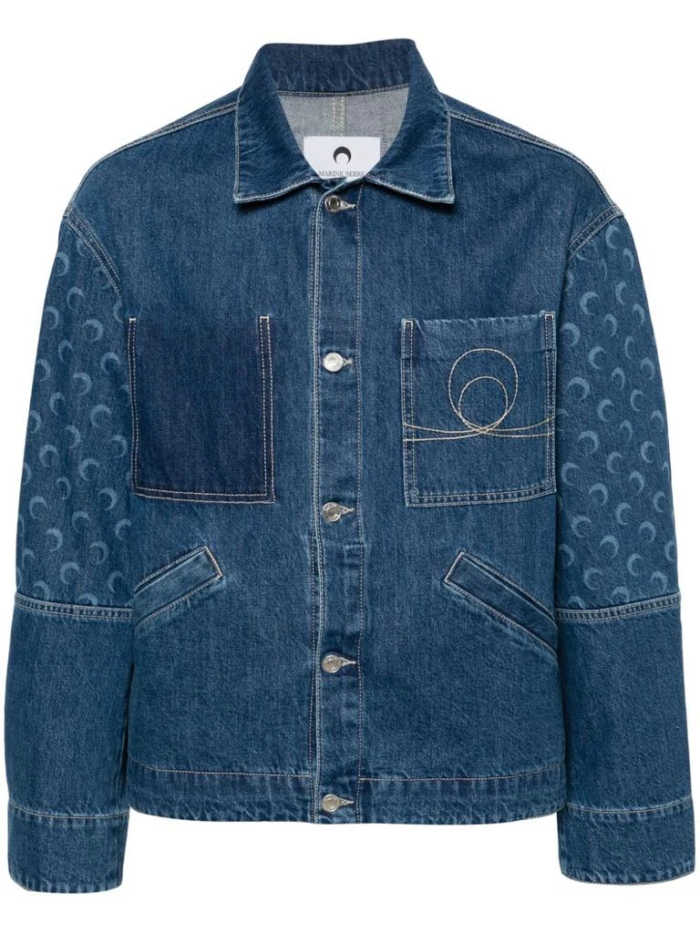 商品MARINE SERRE|DENIM BOXY JACKET,价格¥3936,第1张图片