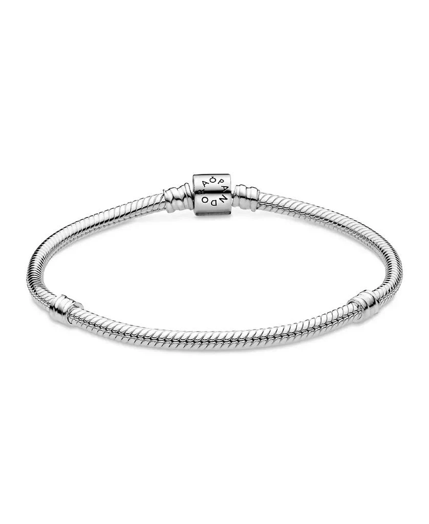 商品PANDORA|Moments Sterling Silver Barrel Clasp Snake Chain Bracelet,价格¥356,第2张图片详细描述