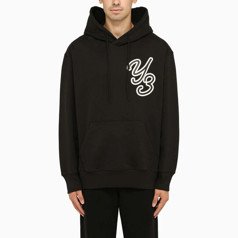 商品Y-3|Black logoed hoodie,价格¥2008,第1张图片