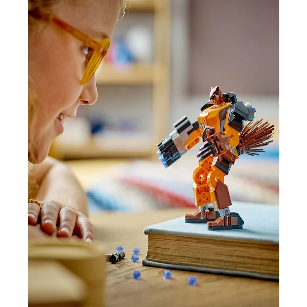 商品LEGO|Super Heroes Marvel Rocket Mech Armor 76243 Toy Building Set with Rocket Racoon Minifigure,价格¥112,第3张图片详细描述