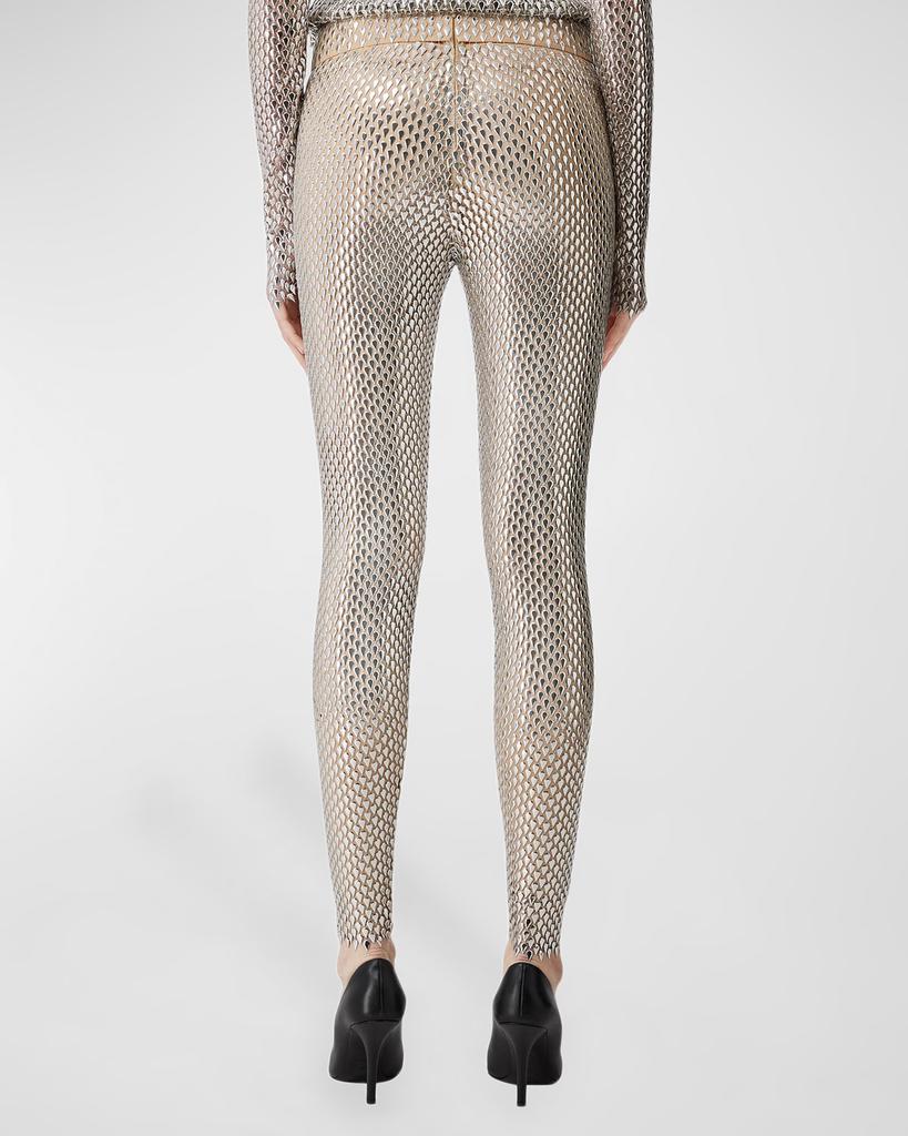 Bobbie Studded Mesh Skinny-Leg Pants商品第4张图片规格展示