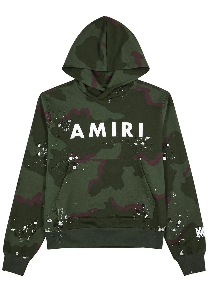 商品AMIRI|Army logo hooded cotton sweatshirt,价格¥3971,第1张图片