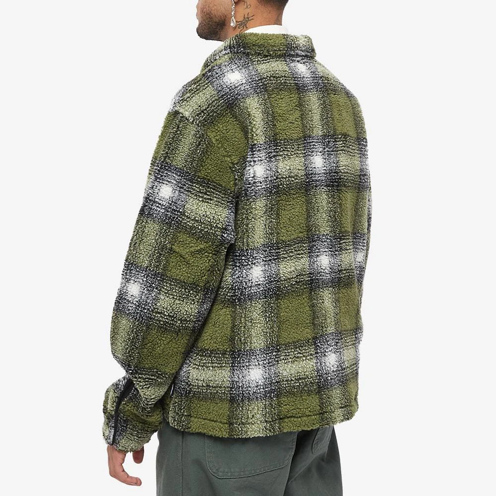 商品STUSSY|Stussy Shadow Plaid Sherpa Zip Shirt,价格¥1519,第3张图片详细描述