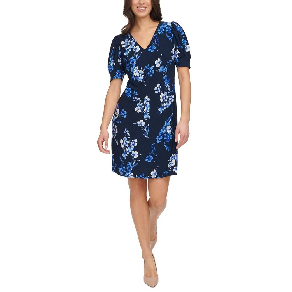 商品Tommy Hilfiger|Women's Wild Flower Puff-Sleeve Dress,价格¥375,第1张图片