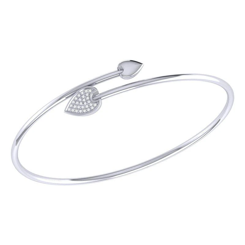 商品LuvMyJewelry|Raindrop Adjustable Diamond Bangle in Sterling Silver,价格¥1729,第1张图片