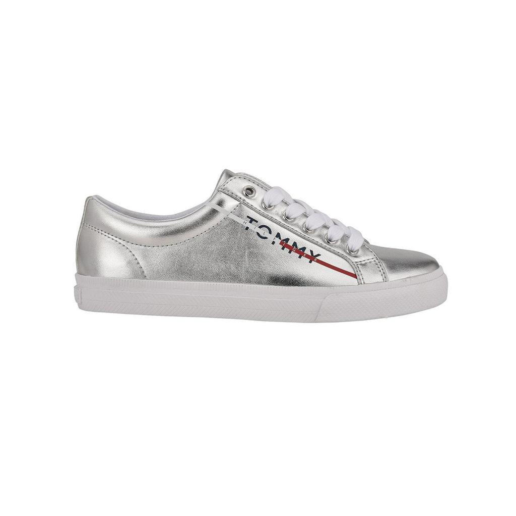 商品Tommy Hilfiger|Tommy Hilfiger Womens Luhn Faux Leather Low Top Casual and Fashion Sneakers,价格¥370-¥414,第7张图片详细描述