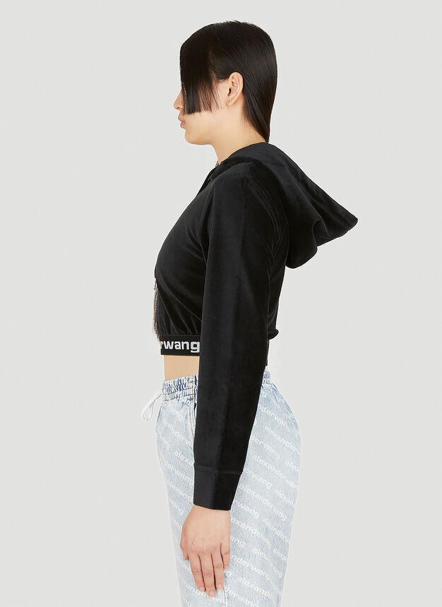 商品Alexander Wang|Corduroy Hooded Sweatshirt in Black,价格¥1973,第5张图片详细描述