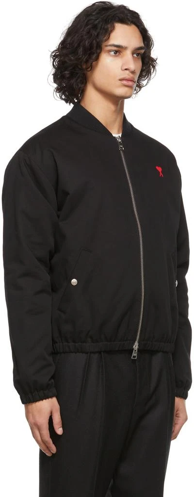 商品AMI|Black Zip-Up Ami de Cœur Bomber,价格¥3626,第2张图片详细描述