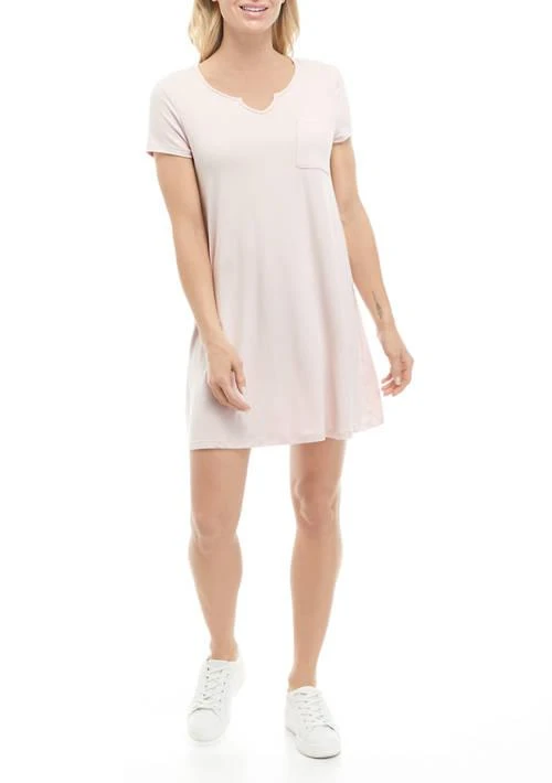 商品Love, Fire|Fire Juniors Short Sleeve Notch Neck T Shirt Dress,价格¥53,第1张图片