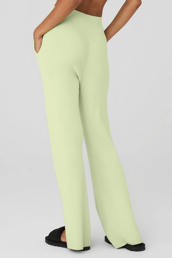 商品Alo|Knit High-Waist Salana Wide Leg Pant - Iced Green Tea,价格¥1104,第2张图片详细描述