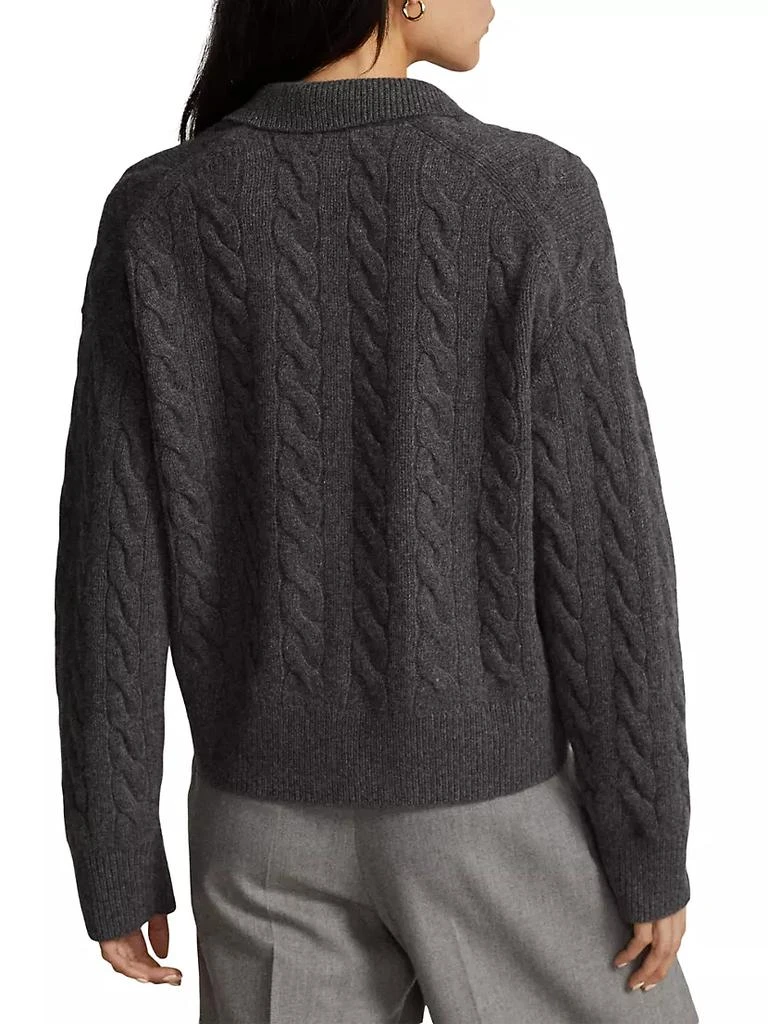Wool-Blend Cable-Knit Polo Sweater 商品