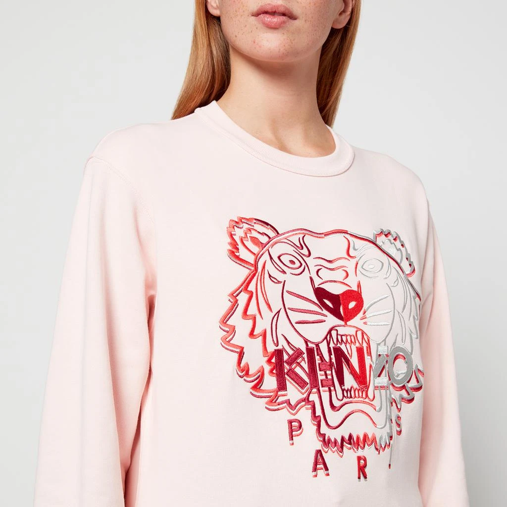 商品Kenzo|KENZO Tiger Embroidered Fleece-Back Cotton-Blend Jersey,价格¥1265,第4张图片详细描述