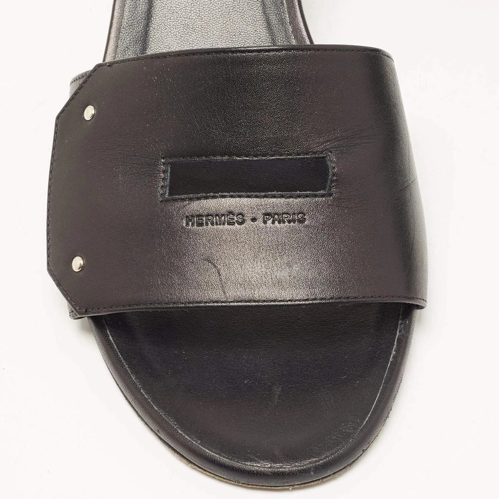 Hermes Black Leather View Slide Sandals Size 41 商品