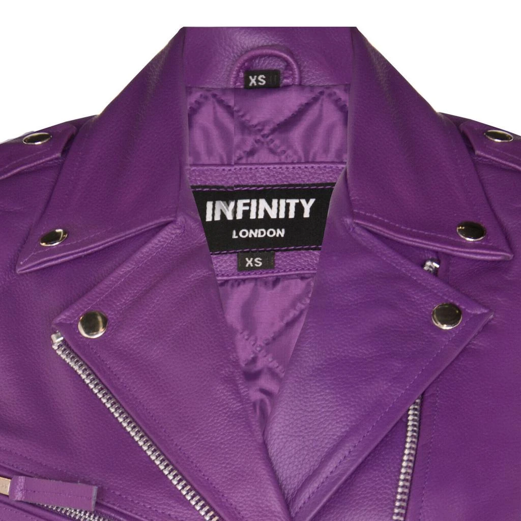 商品Infinity Leather|Women's Cowhide Brando Leather Biker Jacket-Murcia,价格¥1372,第4张图片详细描述