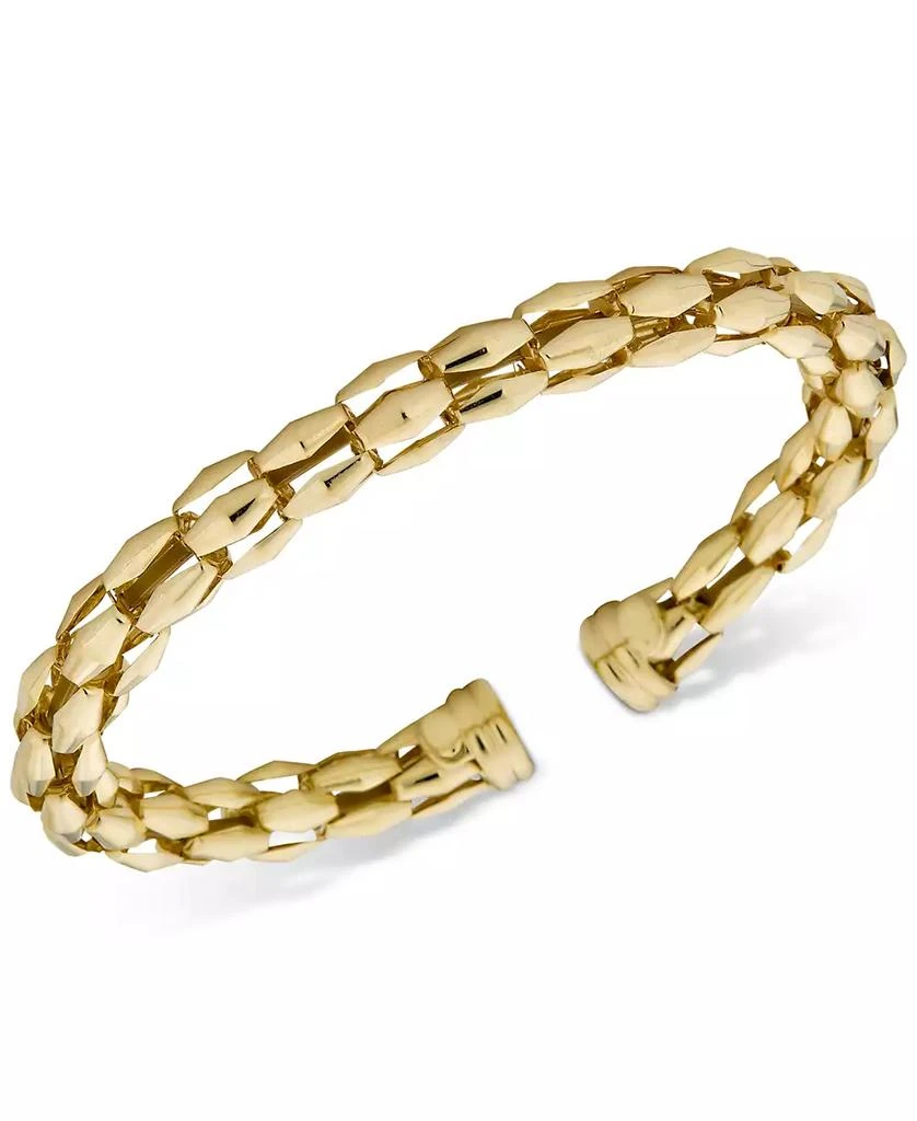 商品Macy's|Turbo Link Bangle Bracelet in 14k Gold-Plated Sterling Silver,价格¥1001,第1张图片