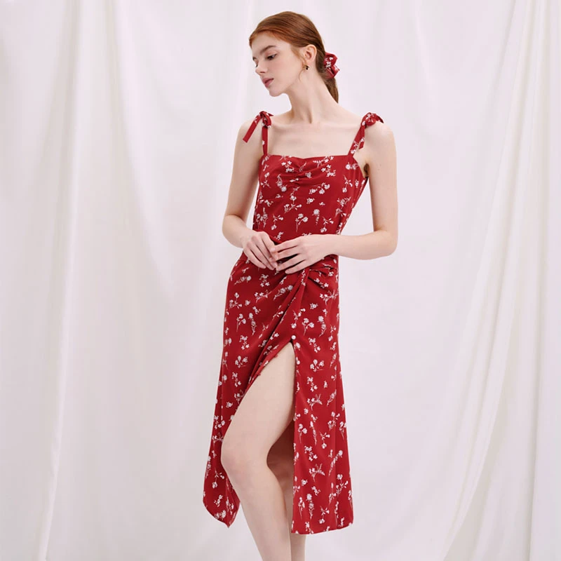 Lorraine连衣裙 - 红色印花  | Lorraine Dress - Red Floral 商品