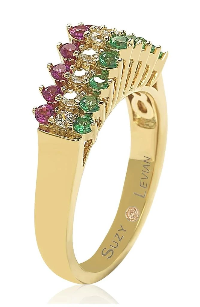 商品Suzy Levian|Sterling Silver Pave Set CZ Statement Ring,价格¥745,第2张图片详细描述